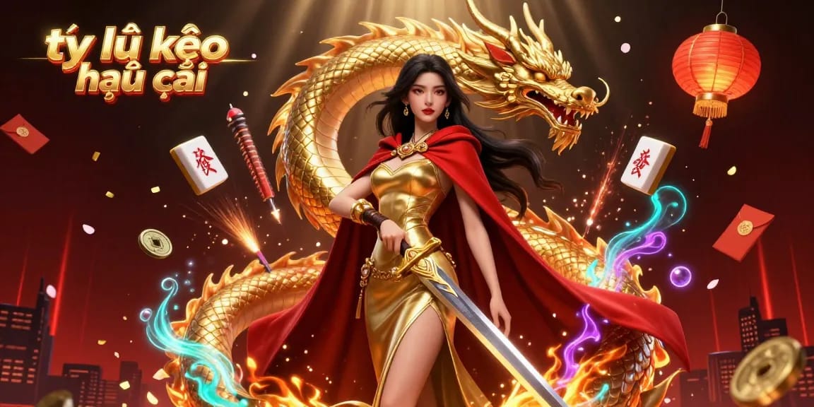 Bet on tỷ lệ kèo nhà cái with captivating visuals, golden elements, and festive atmosphere in a rich 3D scene.