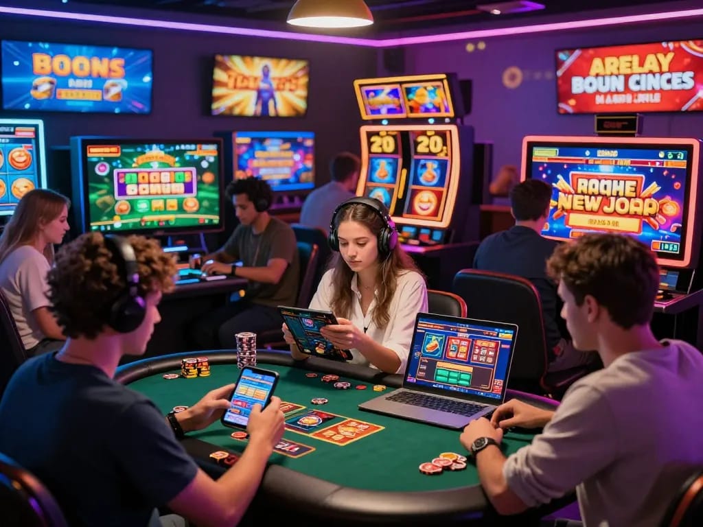 Dynamic online gaming experience at Sunwin showcasing players engaged in exciting games and promotions.