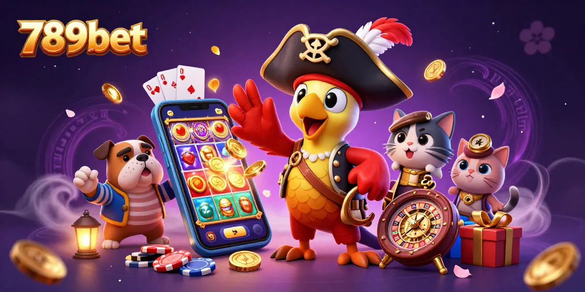 Experience thrilling action with 789bet as the pirate captain leads in a vibrant casino scene filled with games and excitement.