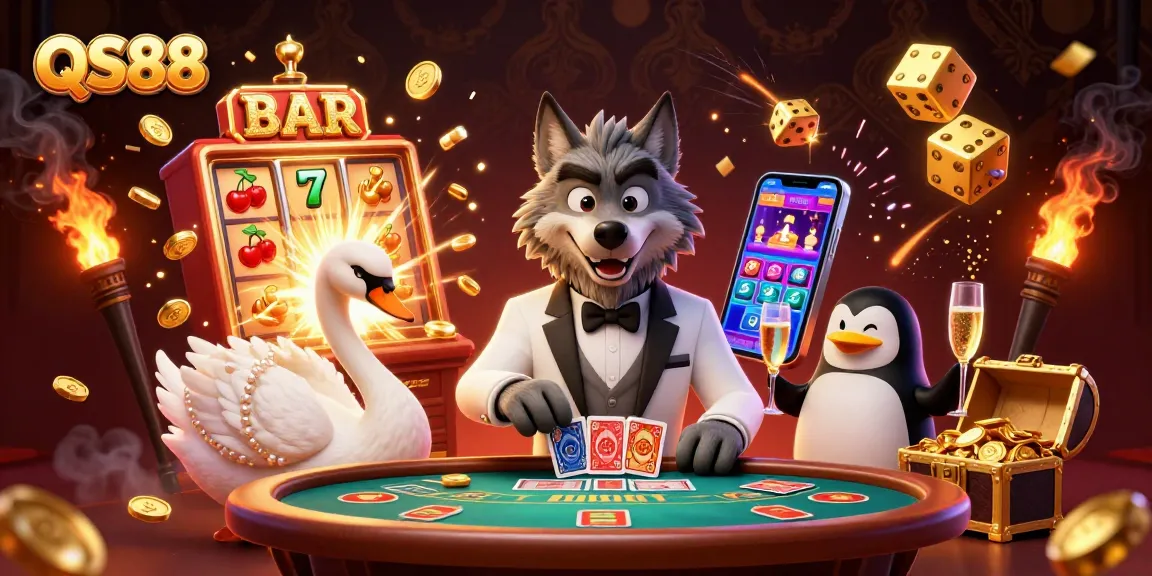 QS88 đại diện cho tinh hoa cờ bạc với những nhân vật 3D sôi động trong casino.