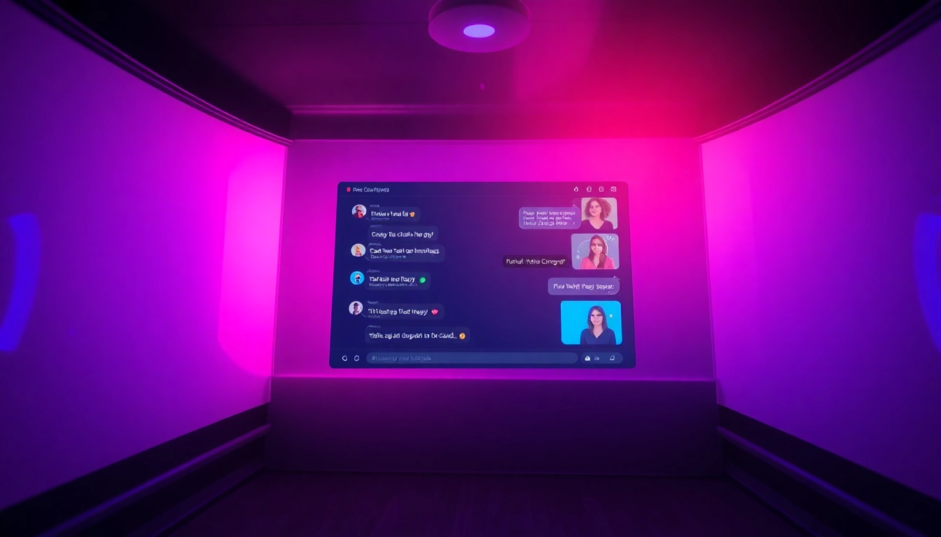 Engaging NSFW AI chatbot interaction with diverse avatars and modern interface