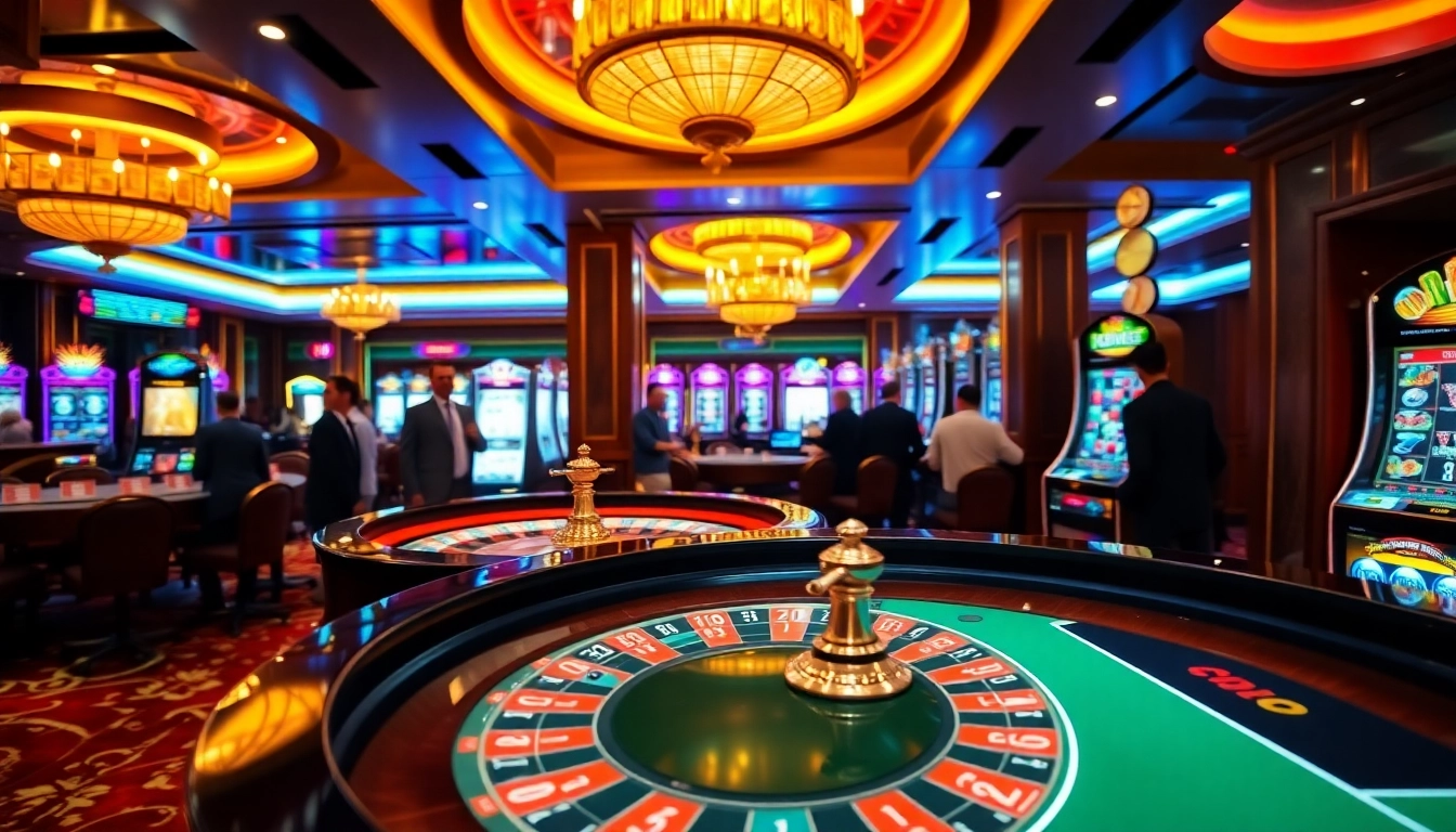 Players betting at a roulette table in a luxury casino environment featuring https://fly88seo.com/.