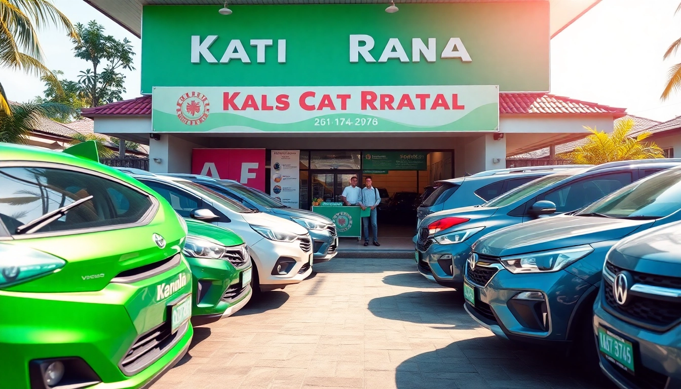 Car rental in Kuching Sarawak, showcasing diverse vehicles and friendly service at a vibrant agency.