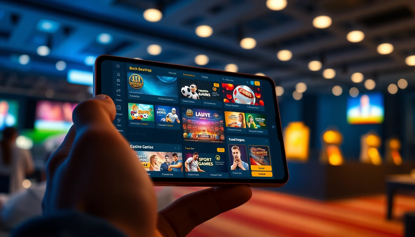 Engaging online betting experience at luck8win.live with vibrant interface showcasing various gambling options.