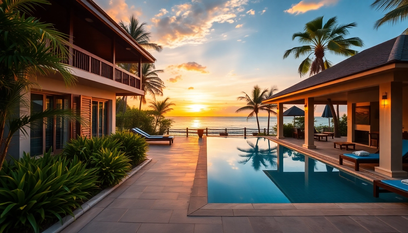 Showcasing villas property management with a stunning Phuket beachfront home highlighting its beauty and appeal.
