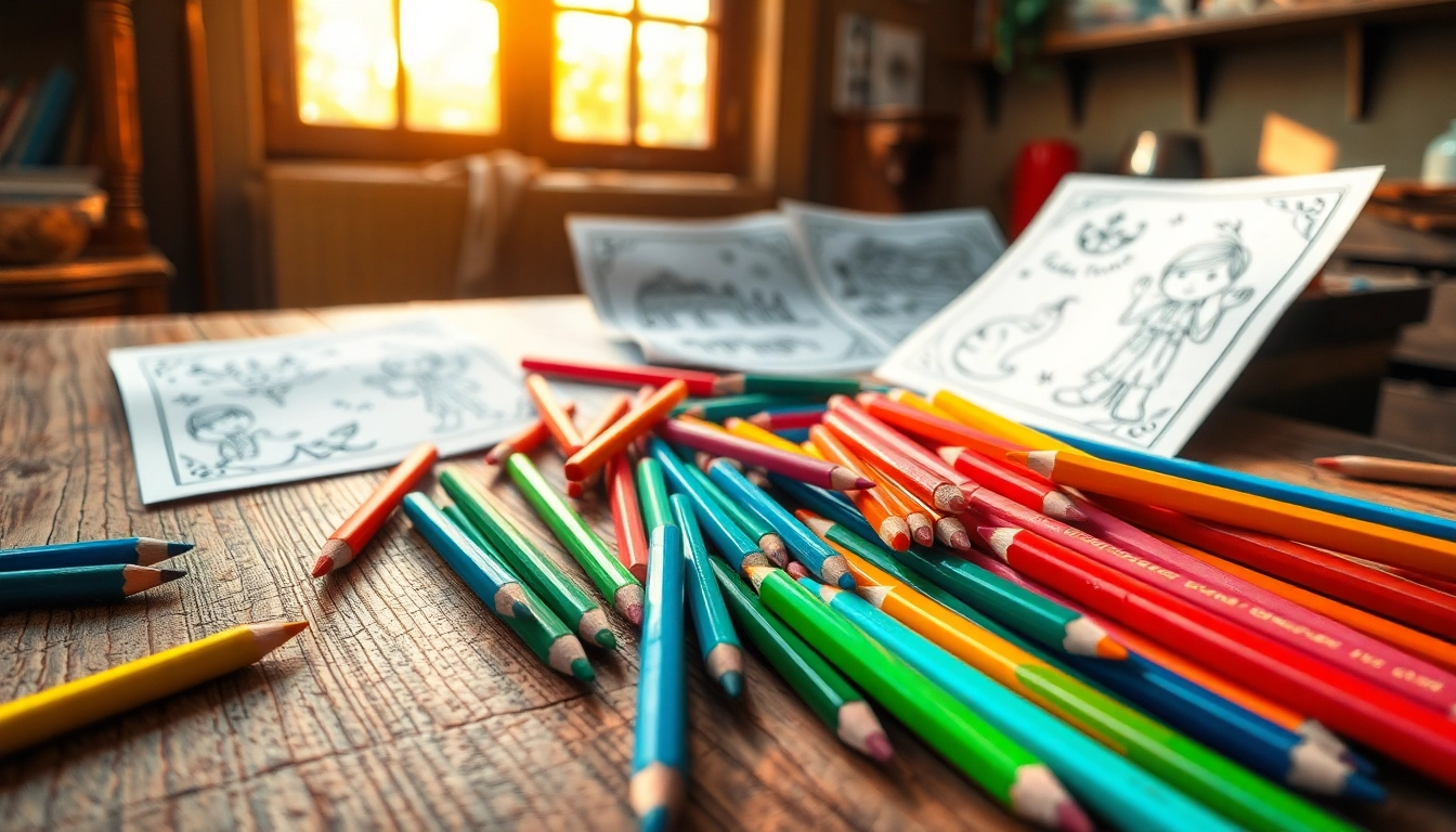 Explore the bright spectrum of kids colouring pencils arranged on a table, perfect for inspiring creativity.