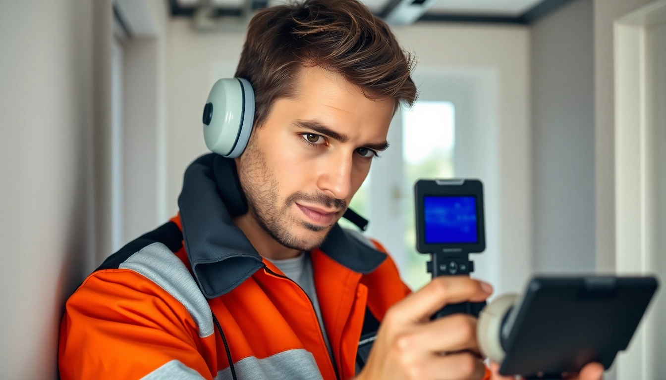 Leak Detection Cornwall technician using state-of-the-art tools to identify plumbing issues.