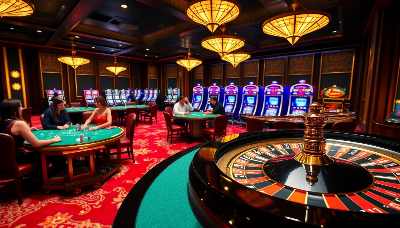 Experience the excitement of fun79 casino with vibrant gaming tables and dynamic players.