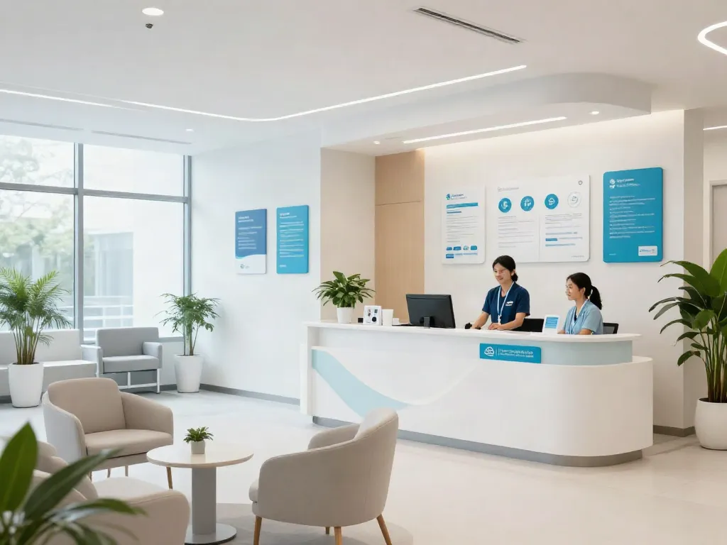 Pharmacy Weight Loss services in a welcoming health clinic environment, professional healthcare provider consultation, patient care.