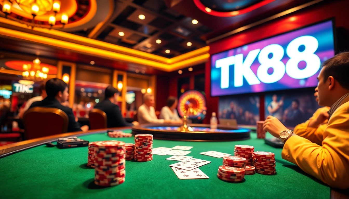 Experience the excitement of TK88 Casino with vibrant poker games and thrilling gambling action.
