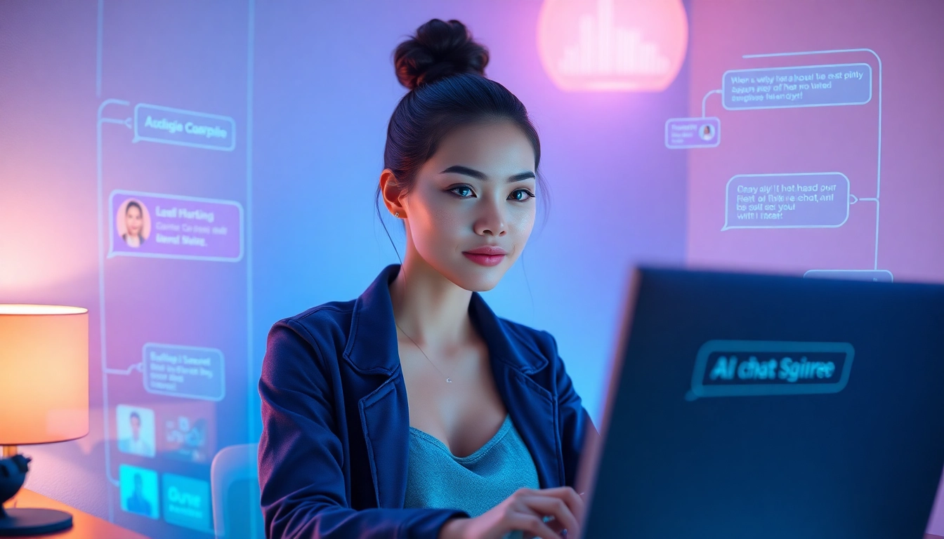 Engaging in an intimate ai sex chat with a lifelike AI character in a cozy digital space.