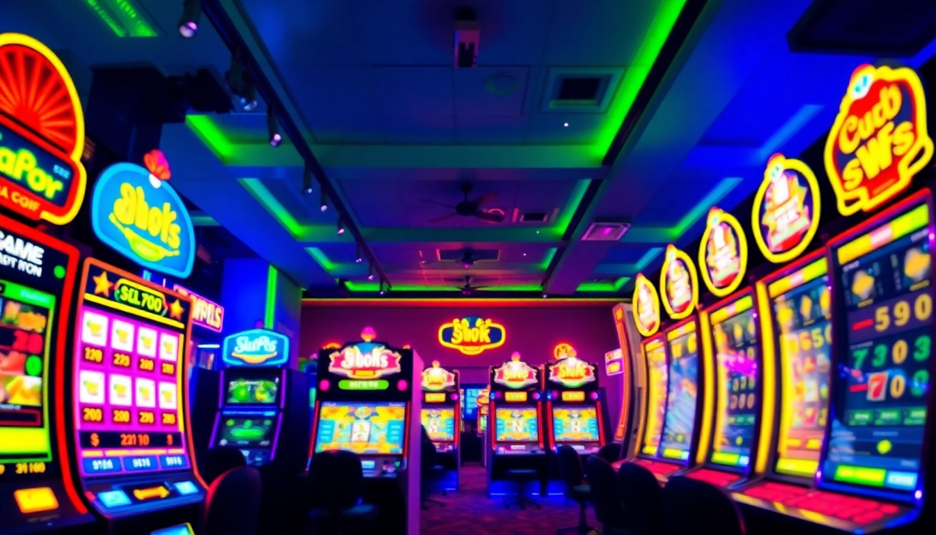 Exciting online gaming scene featuring Kode4d link and vibrant slot machines.