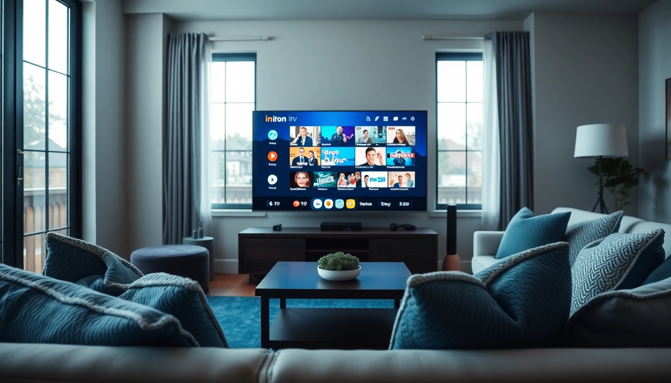 Enhance your viewing experience with iron IPTV in a cozy living room setting.