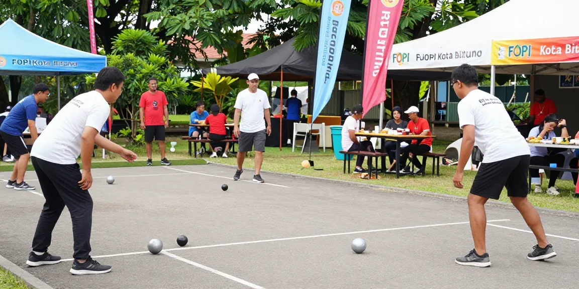 Community event showcasing petanque players at fopikotabitung.org, capturing vibrant atmosphere and cultural engagement.