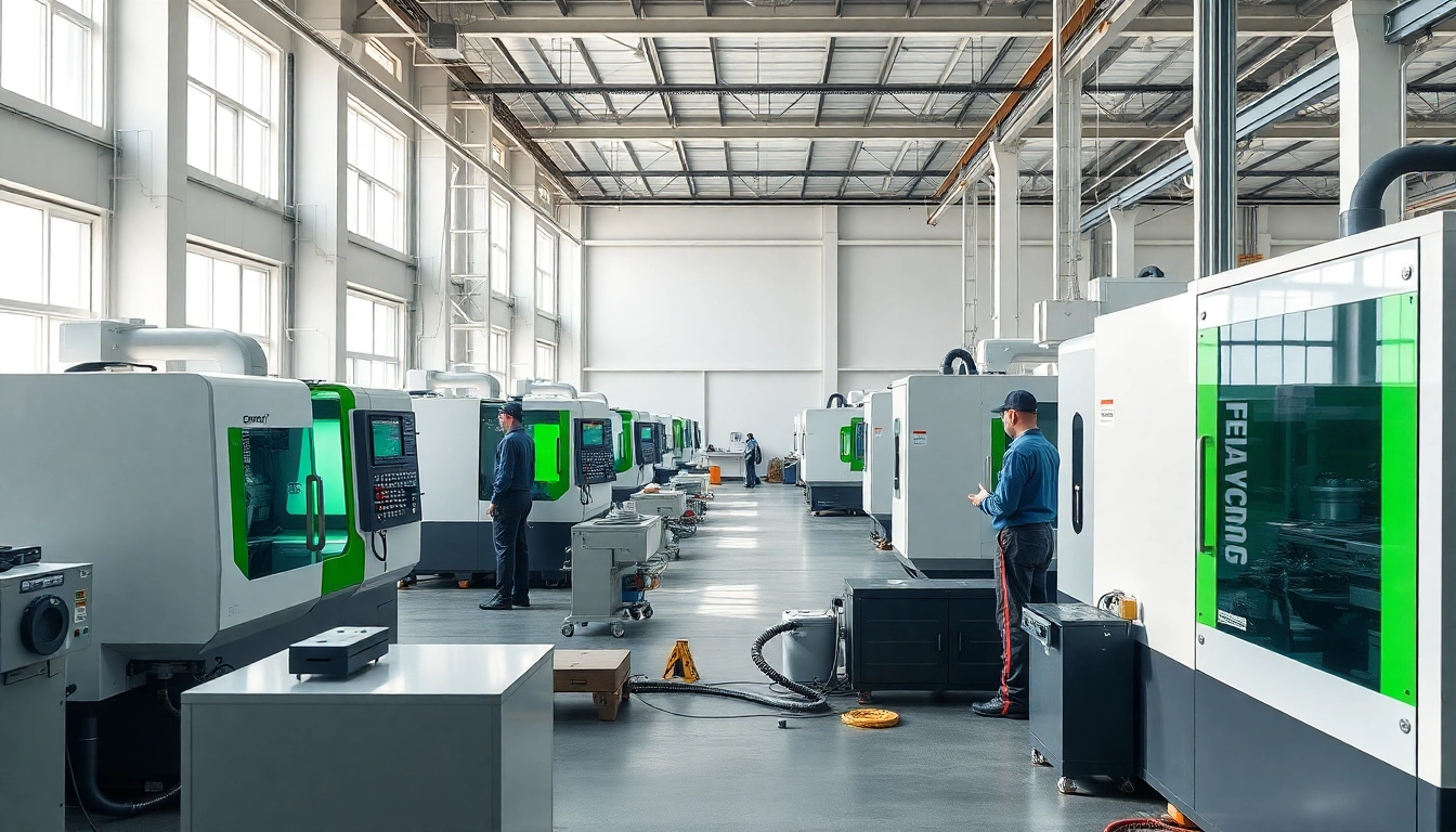 Precision machining Malaysia workshop featuring advanced CNC machines in operation with skilled technicians.