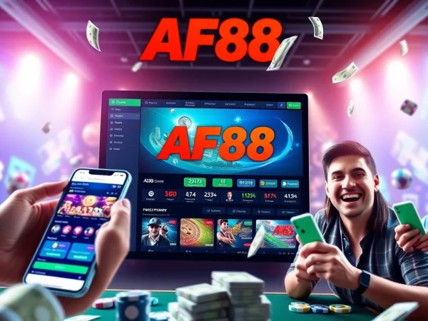 AF88 online gambling platform interface showcasing games and user engagement.