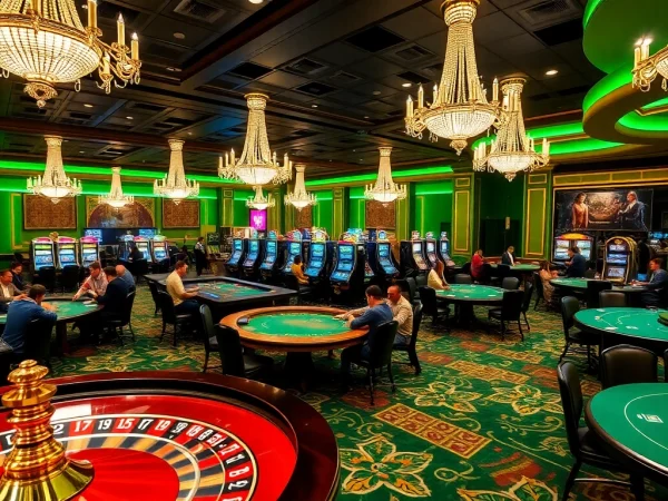 Players enjoying fast-paced action at 52WIN casino tables with colorful gaming elements.