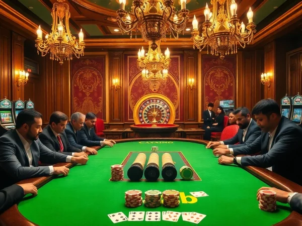 Experience high-stakes poker action at a luxurious 888b casino table with vibrant gameplay.
