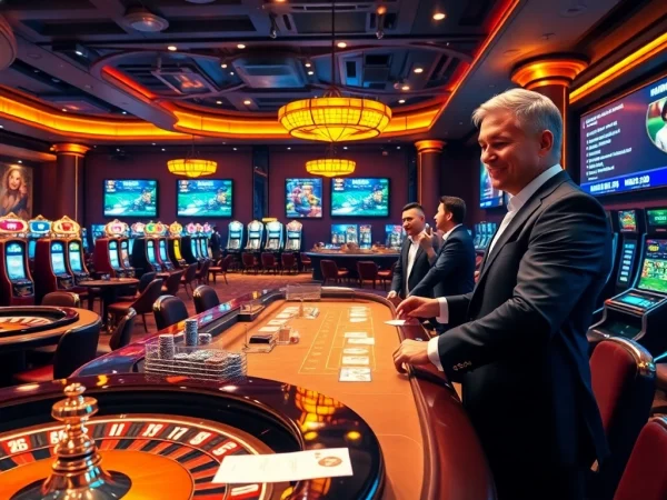 Engaging scene showcasing excitement at Red88 casino tables, exploring if nhà cái red88 có uy tín không.
