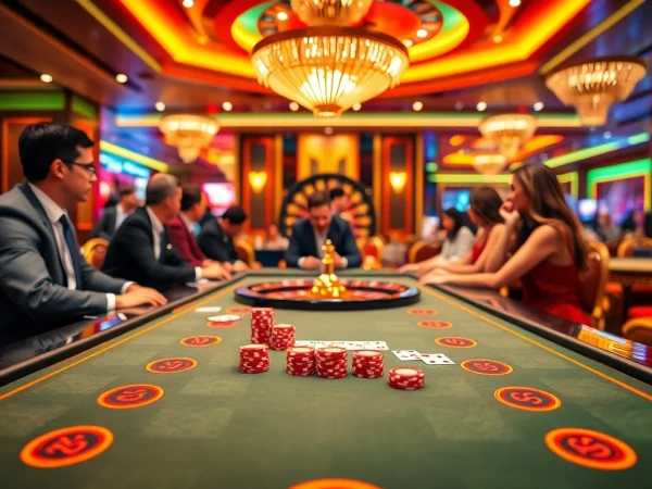 Experience high-stakes action at the Go8 casino with exciting table games and vibrant players.