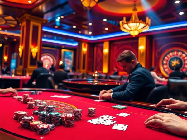 KJC elite casino experience featuring intense poker gameplay and luxury elements.