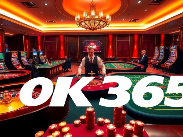 Engage in thrilling casino games at OK365, featuring vibrant tables and live dealers.