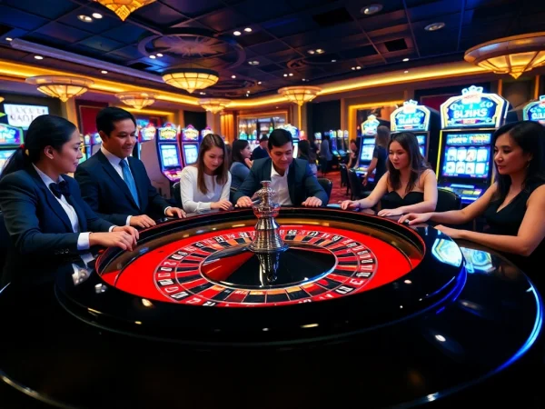Experience excitement at https://sky88.sa.com/ with players engaged in thrilling casino gameplay.