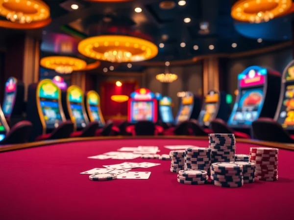 Players engage at an S8 poker table within a luxurious casino setting.