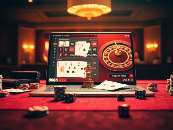 Experience an immersive online gambling session featuring đăng nhập 888b with vibrant casino elements and stylish designs.