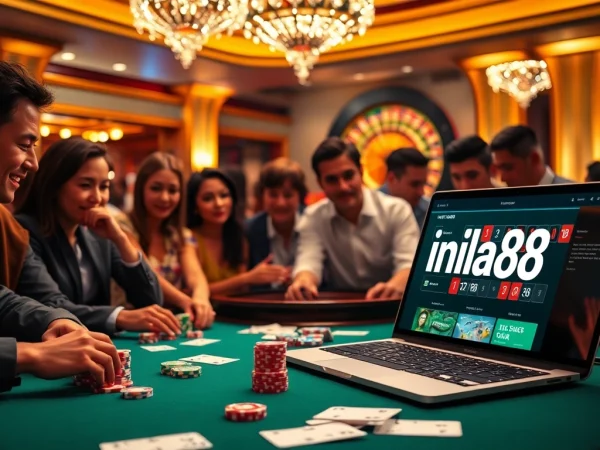 Experience excitement at ingat bola88 with players engaged in a thrilling casino game atmosphere.