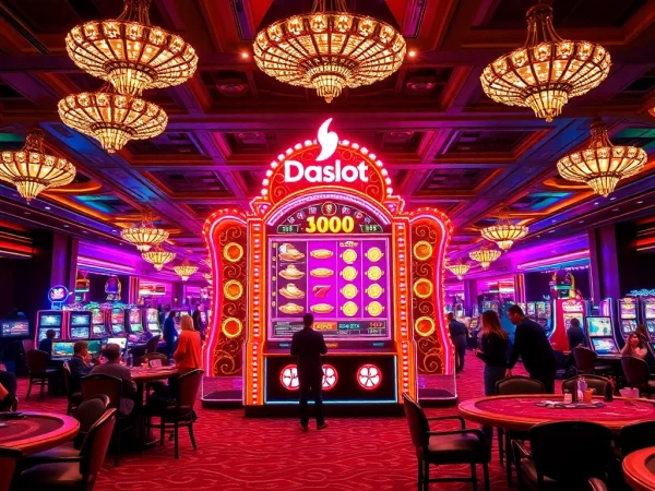 Experience thrilling gameplay at doaslot slot machine surrounded by vibrant casino ambiance.