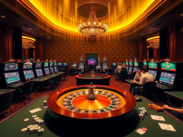 Experience the thrill of betting at https://king88b.us.com/ with dynamic casino scenes of roulette and slot machines.