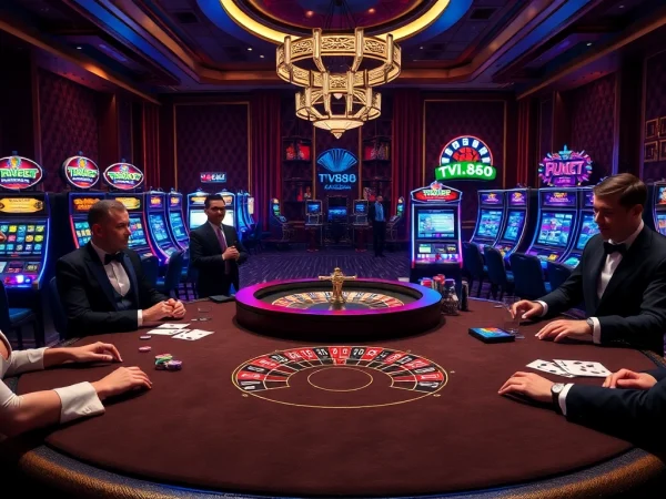 Experience the excitement of poker at the luxurious tv88 casino with vibrant tables and thrilling atmosphere.