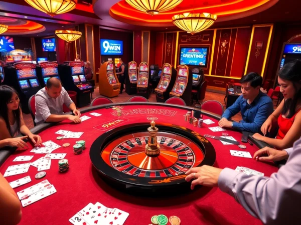 Experience thrilling gameplay at 9WIN casino with vibrant tables and exciting action.