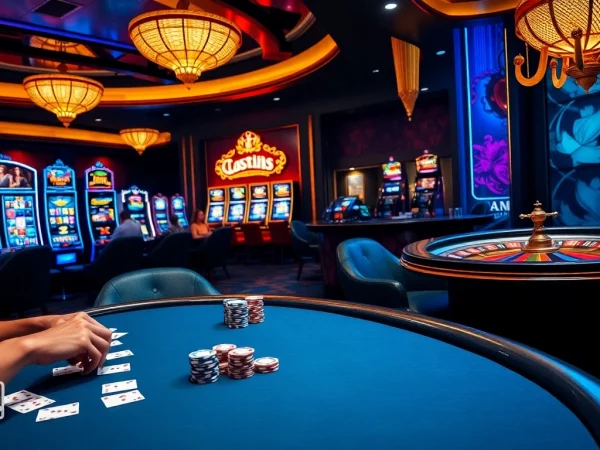 Experience thrilling gameplay at https://nohu.business/ with vibrant casino scenes and exciting betting moments.
