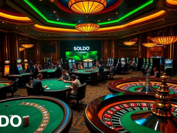 Players experiencing excitement at SODO Casino with vibrant tables and colorful chips.