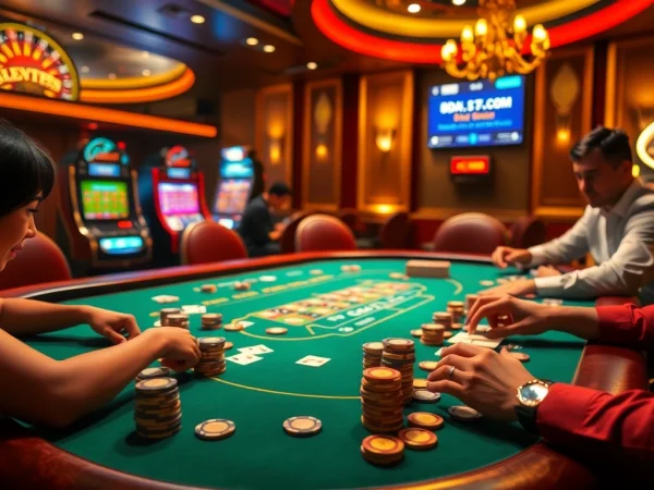 Experience high-stakes poker at 8day.cn.com with an array of vibrant chips and captivating gameplay.