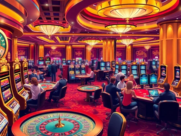 Players experiencing thrilling games at u888hv.com casino environment with vibrant slots and tables.
