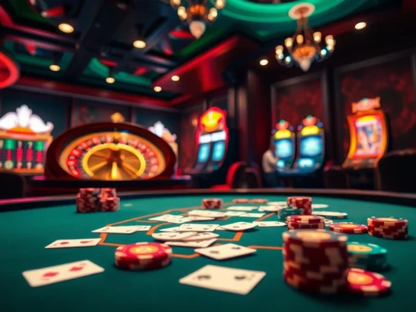 Experience the thrill of gambling at https://ww88.cards/ with vibrant poker chips and an exciting roulette wheel.