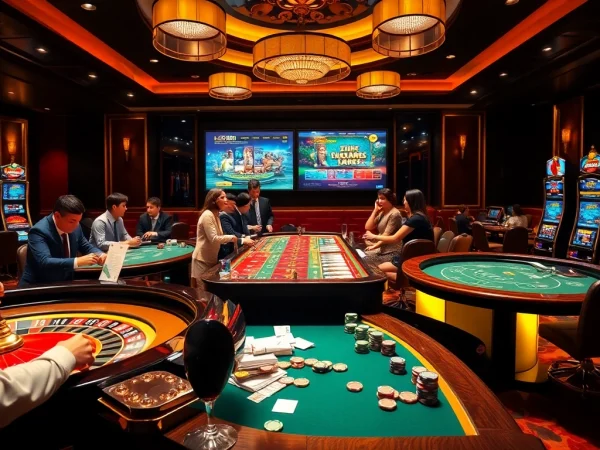 Experience thrilling gameplay at loto188.gb.net with vibrant casino tables and excited players in action.