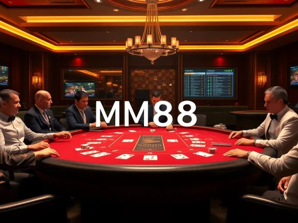 Experience high-stakes poker at MM88's luxurious casino, featuring vibrant gameplay and stylish ambiance.