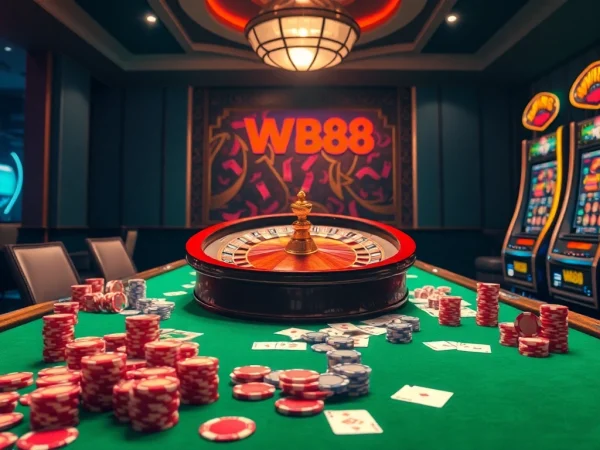 Experience the thrill at WW88 casino with vibrant slot machines and poker chips.