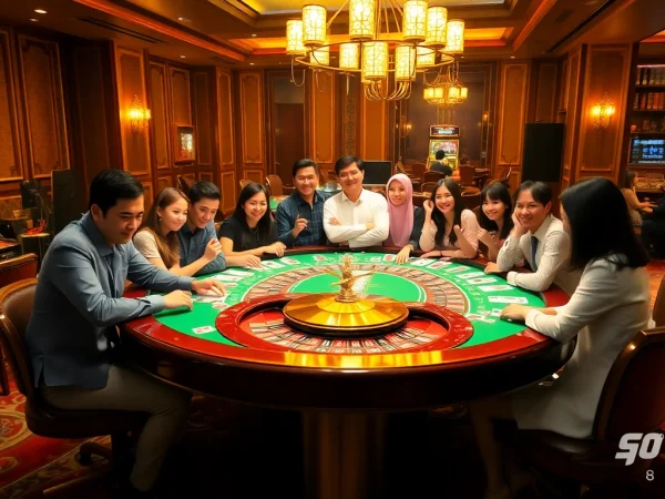 Players engaged in thrilling games at the go 88 club casino, showcasing luxury and excitement.