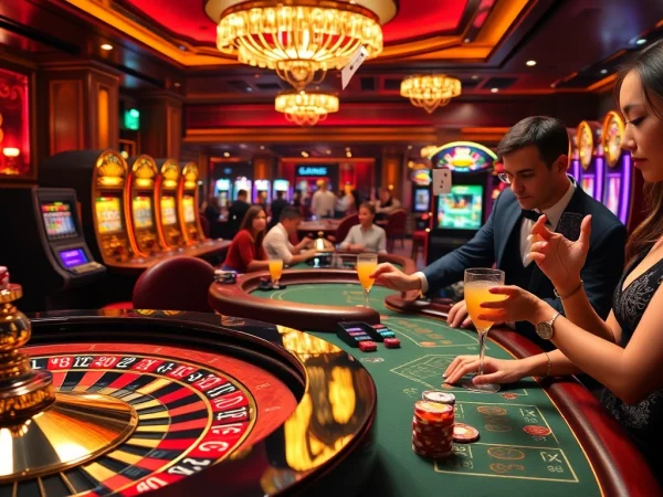 B52 themed cocktails served at a luxurious casino bar, enhancing the excitement of gambling
