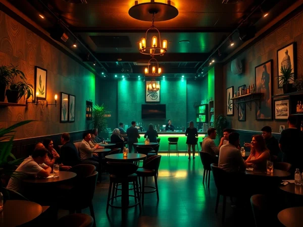 Admiring the best Meilleurs Clubs Cannabis Madrid with vibrant ambiance and welcoming interiors.
