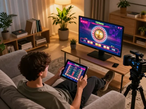 Trải nghiệm game di động hấp dẫn trên ứng dụng 12bet với roulette trực tiếp trong không gian ấm cúng tại nhà